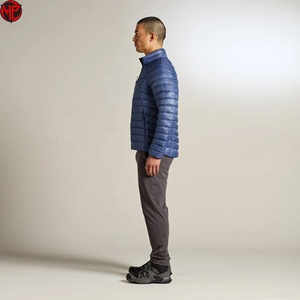 Blouson matelassé à capuche pour homme, fermeture éclair, vêtement d'extérieur décontracté, personnalisable avec logo, pour l'hiver - Product Image 4