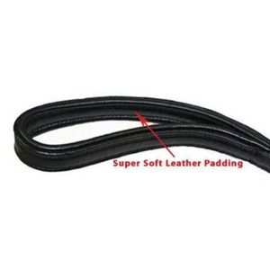 Genuine Leather <b>Padded</b> Designer Dog Leash with Diamond Crystals Luxury Durable Soft Handle Pet Lead for <b>Walking</b> and Training - Product Image 3