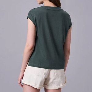 T-shirts d'été décontractés pour femmes, de haute qualité, en gros, à manches courtes, anti-humidité, séchage rapide et respirants, couleur unie - Product Image 2