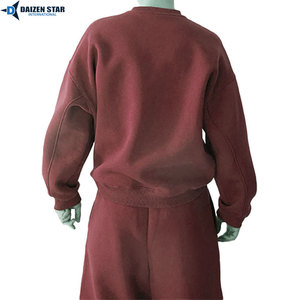 Survêtement pour homme, bleu uni, polyester, coupe ajustée, col à capuche, poches latérales, taille élastique, respirant, en molleton - Product Image 6