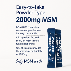 Complément en poudre MSM 2000mg en stick pour adultes, soutien articulaire, densité osseuse améliorée, emballage individuel OEM, 90 sticks, complément unisexe - Product Image 3