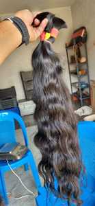 Extensiones de cabello humano negro largo al por mayor, 100% cabello virgen Remy, suaves, lisas y cómodas de usar para cualquier ocasión. - Product Image 4