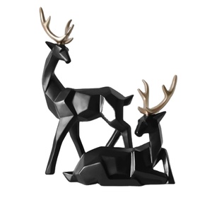 Derniers ornements d'arbre de Noël de renne pailletés brodés verre et métal couleurs personnalisées taille standard décoration de la maison - Product Image 1