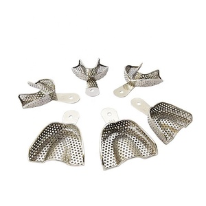 Prosthetics Dental Impression <b>Tray</b> BO 12,3,4 BU2,3,4 PERFORATED SOLID <b>SAND</b> BLASTED POLISHED Stainless Steel Manual UAMED LTD - Product Image 4
