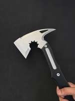 Hache de haute qualité, tête en acier forgé, manche en bois, design gravé, outil de survie