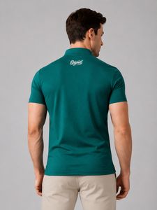 Chemise Homme Verte à Manches Courtes avec Logo Brodé Original, Poche Décontractée, Polaire Écologique Respirante, Coupe Classique, Prix Abordable - Product Image 3