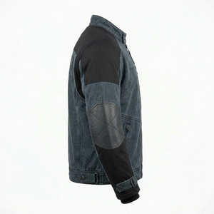Chaqueta de Motociclista para Hombre, Estilo Vintage, Lavada, con Parches de Cuero, Protectora, para Motociclismo, Ropa de Calle, Abrigo Personalizado - Product Image 3