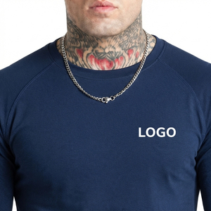 เสื้อยืดแขนยาวผู้ชายคุณภาพสูง ผ้าฝ้าย 100% ระบายอากาศได้ดี เป็นมิตรกับสิ่งแวดล้อม ผ้าเจอร์ซีย์ พิมพ์โลโก้ด้านหน้า ดีไซน์ลำลอง ราคาขายส่ง - Product Image 5