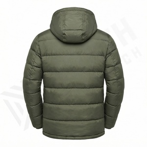 Doudoune réversible de haute qualité pour hommes, tissu fin et chaud avec capuche épaisse et manches complètes avec logo personnalisé pour l'extérieur et l'hiver - Product Image 3