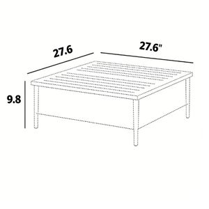 Tavolino da Esterno Grigio per Terrazza e Giardino (Solo Tavolo) - Product Image 6