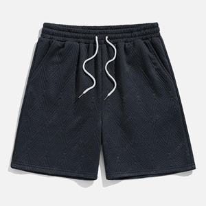 Shorts de sport décontractés en coton pour hommes avec impression de logo personnalisé, respirants, pour l'entraînement et la course à pied, avec cordon de serrage - Product Image 3