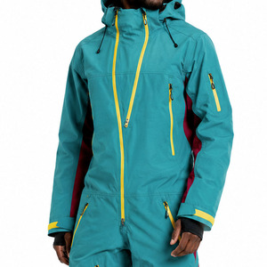 Mono de esquí con capucha de una pieza, impermeable 10000mm, de poliéster, con cremallera YKK, para mujer, a la moda 2026, colores vibrantes - Product Image 4