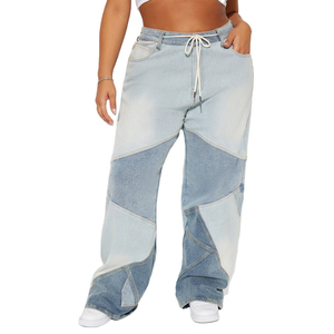 Jeans Unisex de Mezclilla de Alta Calidad, Corte Recto, Diseño Desgastado, Estilo Urbano, Color Azul Vintage Lavado - Product Image 6