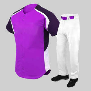 Ensemble de maillots de baseball personnalisés en gros, respirants, pour hommes adultes, vêtements de sport, uniformes 100% polyester à séchage rapide - Product Image 3