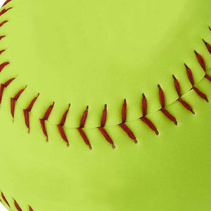 Balle de softball de qualité supérieure pour entraînement sportif adulte, couleur vert clair, en cuir, avec de bonnes coutures, balle de baseball sportive - Product Image 3