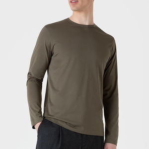 2026 new arrival <b>long</b> <b>sleeve</b> t shirt for men breathable cotton relaxed fit full <b>sleeve</b> spring autumn <b>undershirts</b> casual wear - Product Image 5