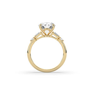 แหวนเพชรทรงกลมเจียระไนแบบบริลเลียนท์ 3.22 กะรัต เพชรสร้างในห้องปฏิบัติการ ทอง 14 กะรัต ดีไซน์โดดเด่น น้ำหนักเบา สวมใส่สบาย เหมาะสำหรับงานแต่งงาน เครื่องประดับชั้นดี - Product Image 3