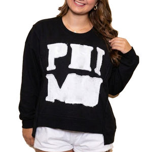 Sudadera Oversize con Bordado Desgastado para Mujer, Suéter de Invierno con Cuello Redondo y Manga Larga, Sudaderas Bordadas Desgastadas para Mujer - Product Image 4