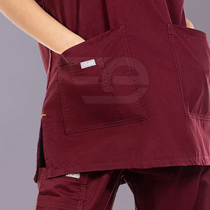 Hospital <b>Uniform</b> <b>Scrubs</b> Set Custom Logo Knitted Comfortable Lightweight Professional Medical Workwear for Healthcare Staff - Product Image 5