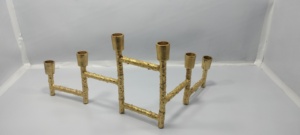 Candelabro Metálico Plegable Exclusivo Más Vendido, Bellamente Hecho a Mano con un Toque Vintage, Perfecto para Decoración del Hogar y Navidad - Product Image 4