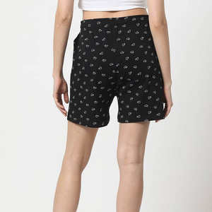 Shorts Casuales de Verano para Mujer, Negros, Estampados, Cintura Elástica, Transpirables, de Secado Rápido y Ligeros - Product Image 3