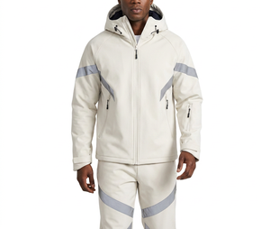New Design Unisex <b>Purple</b> Full Sleeve Stand Collar Waterproof Printed Breathable Sporty Solid Color Custom Tracksuit Reflective - Product Image 6