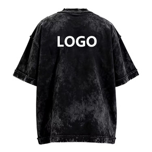 Men's T-shirts Blank Heavyweight Cropped t Shirt Men Plain Tee Custom <b>logo</b> Cotton Tshirts Wholesale - Product Image 6