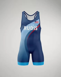 Best Quality Customized Logo Print Men's Wrestling Singlets Sports Fitness Wear Good Selling Customized Logo Print Singlets - Product Image 6