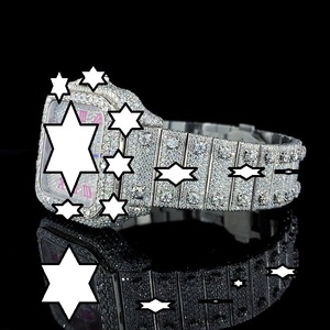 นาฬิกา NYC DIAMOND EMPIRE รุ่นหรูหรา ระบบอัตโนมัติ เครื่องจักรกลจากญี่ปุ่น ตัวเรือนสแตนเลสทรงเหลี่ยม หน้าปัด 41 มม. ประดับด้วยโมอิสซาไนต์ - Product Image 3