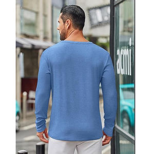 T-shirts à col rond unis et élégants pour hommes, décontractés, à manches longues, pour le gaming, le sport, les athètes, unisexe, pour garçons et l'école - Product Image 5