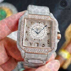 Reloj Rectangular de Acero Inoxidable para Mujer Charm_Jewells con Bisel de Diamantes, Cristal de Zafiro, Visualización de Fecha, Moda de Lujo - Product Image 4