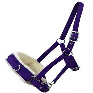 Harnais pour cheval en nylon avec logo personnalisé HOUSE, avec tête en cuir réglable pour les grands chevaux - Entraînement et utilisation en écurie - Product Image 4