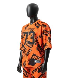 Camiseta deportiva de fútbol para hombre, de poliéster GSM con malla transpirable, logotipo personalizado, 100% algodón, corte holgado, estampada. - Product Image 4