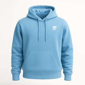 เสื้อฮู้ดดี้ผู้ชายสีพื้นทันสมัย ผ้าคอตตอนผสม พร้อมเชือกปรับได้ที่ฮู้ดและด้านในนุ่มสบาย เหมาะสำหรับสตรีทแวร์ - Product Image 1