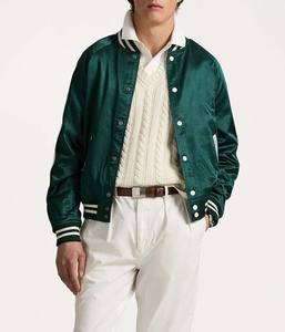 Chaqueta Universitaria de Satén Vintage de Alta Calidad 2025 al por Mayor, Chaqueta de Béisbol Unisex con Cuello Alto y Transpirable para Hombre - Product Image 2