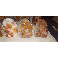 Geoda de Cuarzo Citrino Amarillo Natural de Alta Calidad, Clúster de Cristales Amarillos, Mineral Energético, Piedra Semipreciosa Decorativa para Artesanías