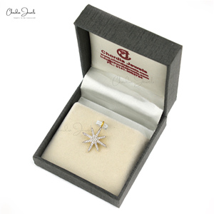 Colgante de Plata de Ley 925 con Estrella y Diamantes Blancos I1-I2/GH, Joyería Ideal para Regalo a un Precio Accesible - Product Image 4