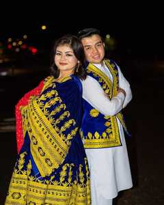 ชุดเดรสแฟชั่นทันสมัยลายพิมพ์สีน้ำเงินแบบอัฟกันสำหรับผู้หญิงขายดี พร้อมเสื้อกั๊กผู้ชาย ราคาดีที่สุดทุกขนาด และขั้นต่ำในการสั่งซื้อน้อย ปี 2026 - Product Image 5