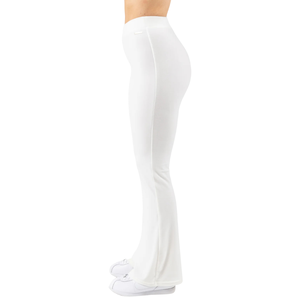 Pantalon évasé blanc pour femme, en tissu extensible doux, taille haute, décontracté, pour yoga, fitness, entraînement, confortable, tenue de sport quotidienne - Product Image 6