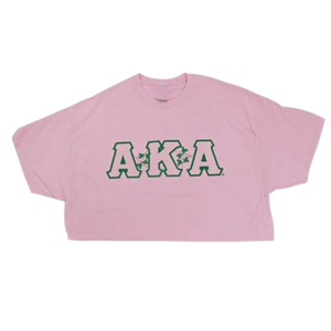 AKA Ivy Tee เสื้อยืดคอกลมสีชมพูพร้อมกราฟิกใบไอวี่สีเขียว เสื้อผ้าลำลองสำหรับผู้หญิง แฟชั่นประจำวัน - Product Image 1