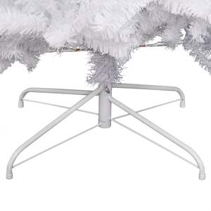 Sapin de Noël Artificiel Articulé en PVC Blanc, 82,7 pouces de Hauteur, Décorations Festives pour les Fêtes - Product Image 4