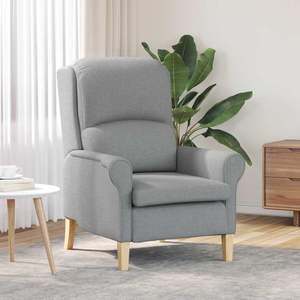 Fauteuil en tissu gris clair 29,92 x 37,01 x 40,16 pouces pour salon - Product Image 1