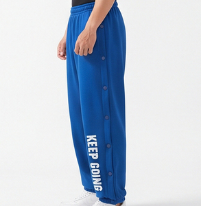 Men's Printing Sweat Bitton <b>Down</b> <b>Pants</b> Casual 100% Cotton Fleece Breathable Baggy Trouser Casual Ovesize Button <b>Down</b> Sweat <b>Pants</b> - Product Image 3