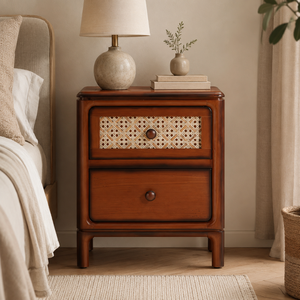 LAYTON Collection Eco-Friendly Durable Solid Wood Modern Design Bedroom Furniture Nightstand 2 <b>Drawers</b> Best Price - Product Image 5