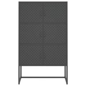 Mueble Alto de Acero Antracita con Patas Ajustables, Armarios para Sala de Estar - Product Image 5