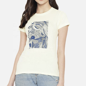 Camiseta Holgada de Algodón 100% para Mujer, Estilo Urbano, con Logotipo de Marca Personalizado, Hombros Caídos, Alta Calidad - Product Image 2