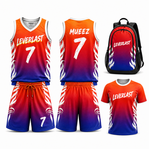 Conjunto de Uniforme de Baloncesto Unisex, Sublimación Premium, Ropa Deportiva para Equipo, 100% Poliéster, Sin Mangas, Nombre del Equipo Personalizado, Mochila de Baloncesto - Product Image 1