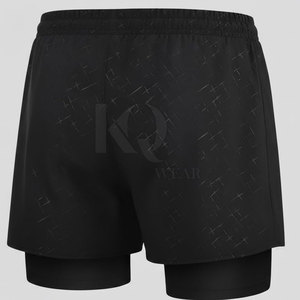 Shorts de sport décontractés pour hommes, en tissu extensible, séchage rapide, respirant, écologique, pour la gym et l'entraînement, avec cordon de serrage - Product Image 2