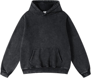 Chándal con Capucha y Cremallera para Hombre, Bordado, Color Sólido, Forro Polar, Hombros Caídos, Corte Regular, Ropa Urbana de Invierno, 100% Algodón, Logotipo Personalizado - Product Image 6