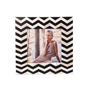 Handmade Nautical Angel Style Wood <b>Photo</b> Picture <b>Frame</b> Carved <b>Mother</b> <b>Pearl</b> Agate Inlay Colourful Floral Design Bone Coloured - Product Image 3